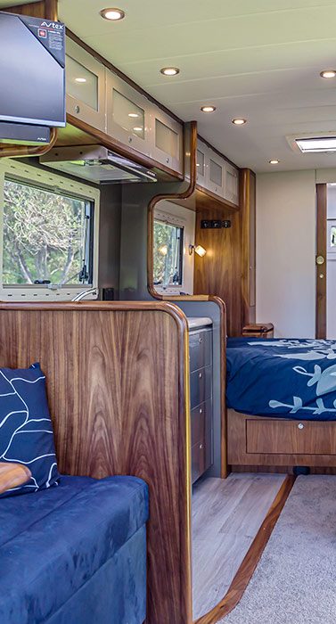 Interior fitout of custom motor homes